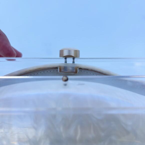 Cult Gaia Annika Clear Acrylic Pearl Clutch Rectangular Purse Transparent - Picture 11 of 15